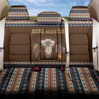 Native Skull Christmas Design Back Car Seat Cover Xmas Holiday Patterns - Wonder Print Shop