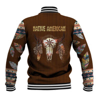 Native Skull Christmas Design Baseball Jacket Xmas Holiday Patterns - Wonder Print Shop