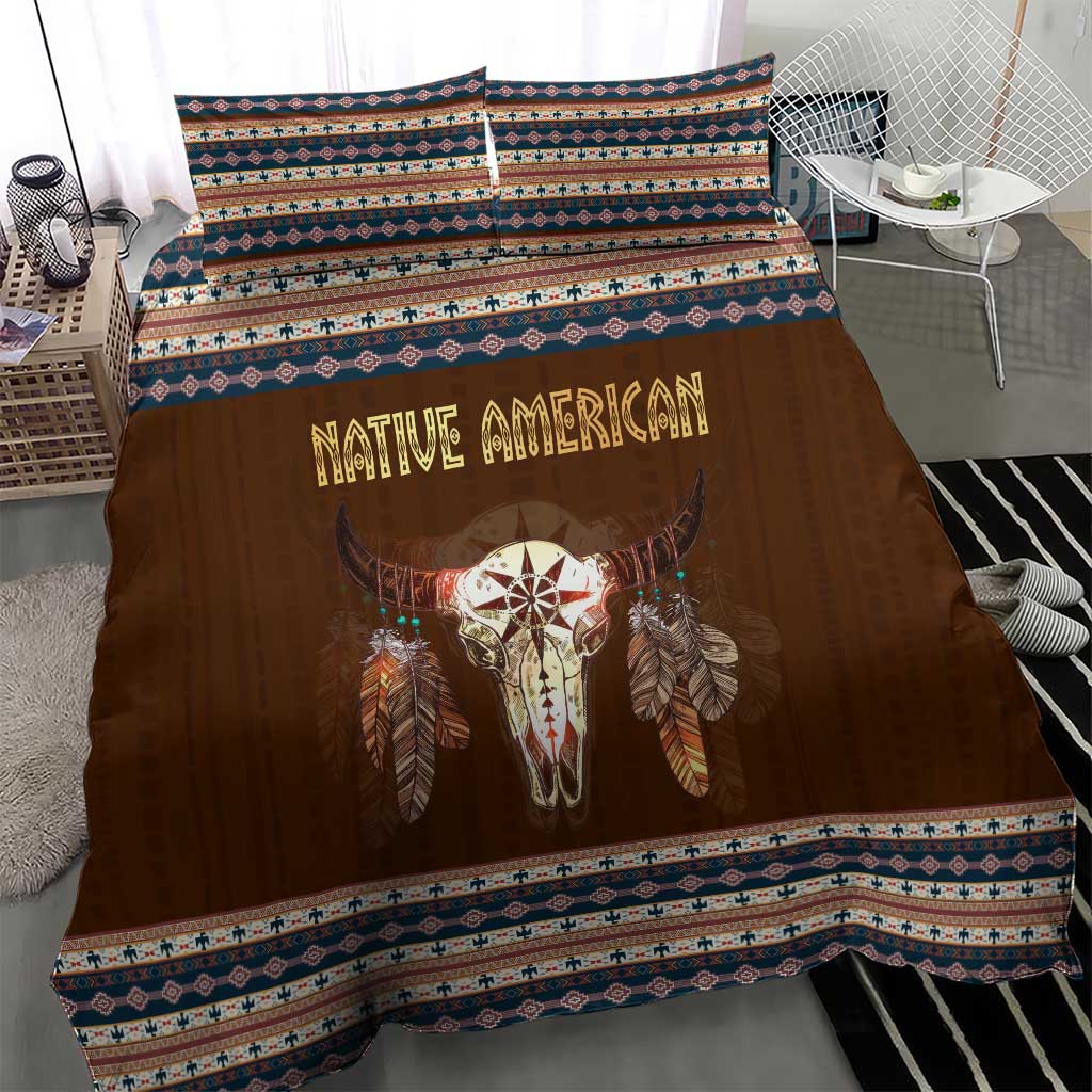 Native Skull Christmas Design Bedding Set Xmas Holiday Patterns - Wonder Print Shop