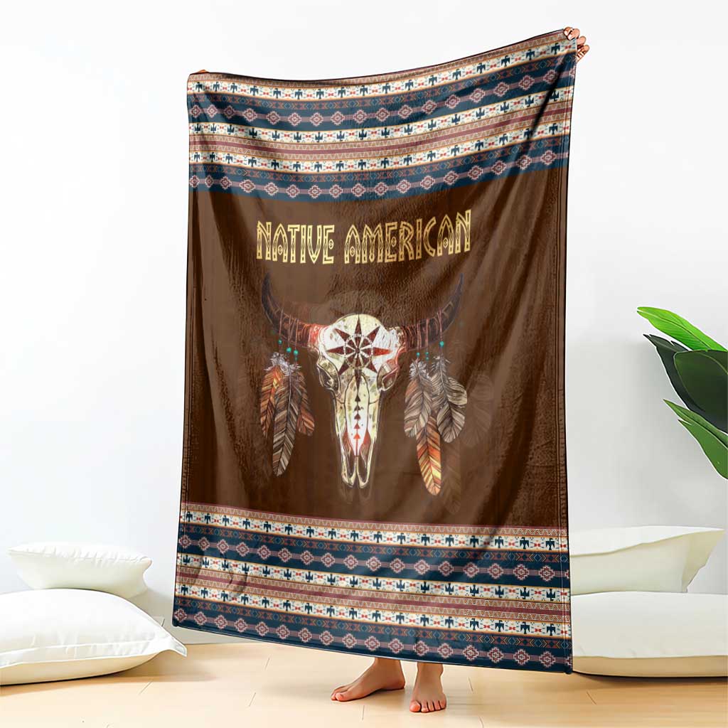 Native Skull Christmas Design Blanket Xmas Holiday Patterns - Wonder Print Shop