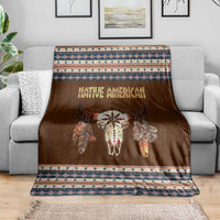 Native Skull Christmas Design Blanket Xmas Holiday Patterns - Wonder Print Shop