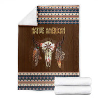 Native Skull Christmas Design Blanket Xmas Holiday Patterns - Wonder Print Shop