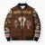 Native Skull Christmas Design Bomber Puffer Jacket Xmas Holiday Patterns - Wonder Print Shop