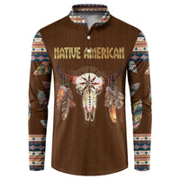 Native Skull Christmas Design Button Sweatshirt Xmas Holiday Patterns - Wonder Print Shop