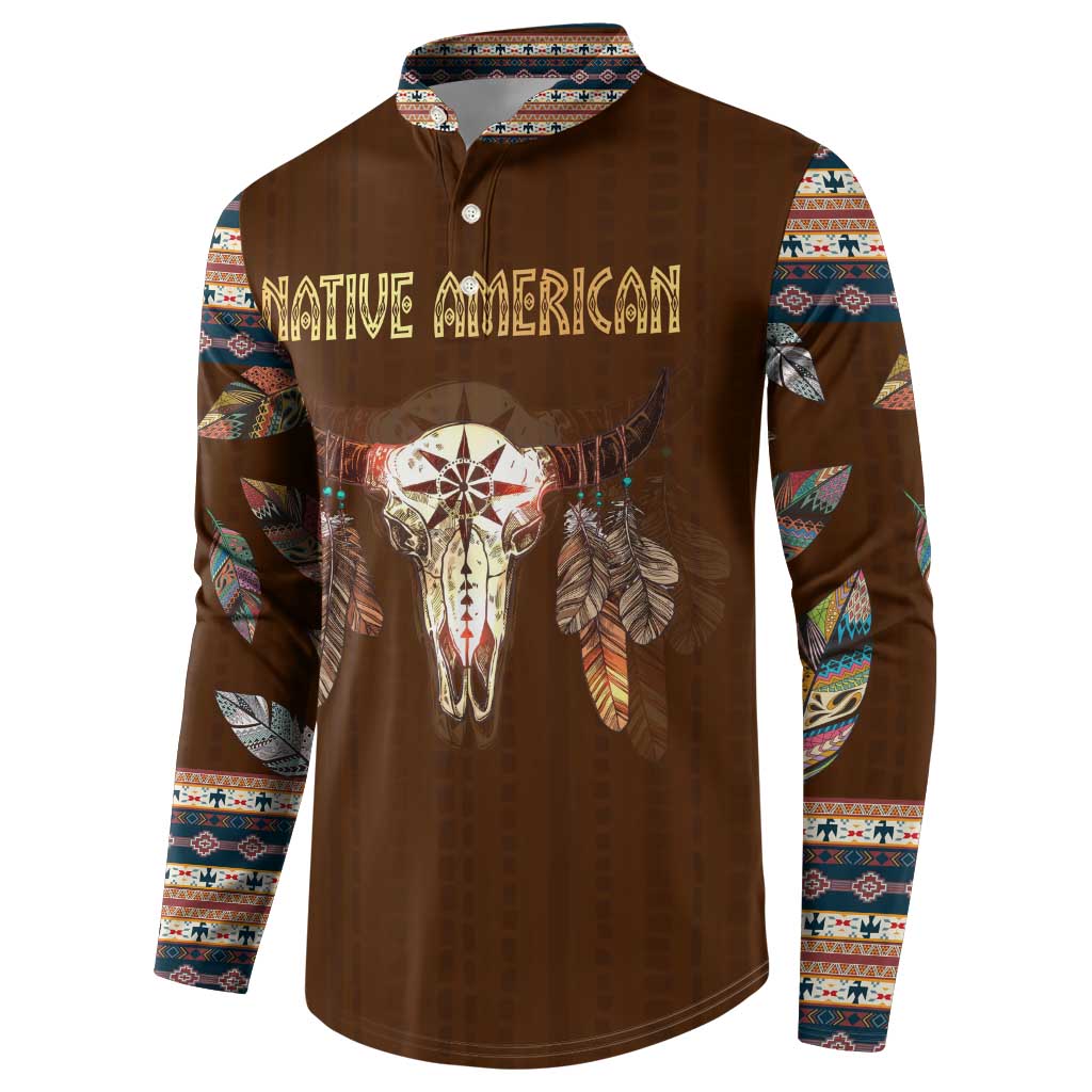 Native Skull Christmas Design Button Sweatshirt Xmas Holiday Patterns - Wonder Print Shop