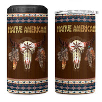 Native Skull Christmas Design 4 in 1 Can Cooler Tumbler Xmas Holiday Patterns - Wonder Print Shop