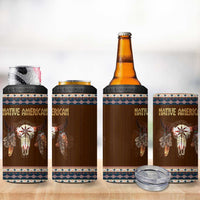 Native Skull Christmas Design 4 in 1 Can Cooler Tumbler Xmas Holiday Patterns - Wonder Print Shop