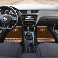 Native Skull Christmas Design Car Mats Xmas Holiday Patterns - Wonder Print Shop
