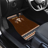Native Skull Christmas Design Car Mats Xmas Holiday Patterns - Wonder Print Shop