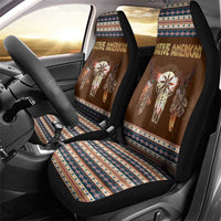 Native Skull Christmas Design Car Seat Cover Xmas Holiday Patterns - Wonder Print Shop
