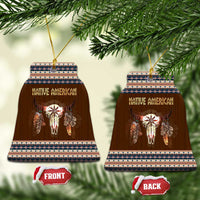Native Skull Christmas Design Ceramic Ornament Xmas Holiday Patterns - Wonder Print Shop