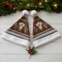 Native Skull Christmas Design Christmas Santa Hat Xmas Holiday Patterns - Wonder Print Shop