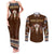 Native Skull Christmas Design Couples Matching Tank Maxi Dress and Long Sleeve Button Shirt Xmas Holiday Patterns - Wonder Print Shop