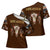 Native Skull Christmas Design Cross Shoulder Shirt Xmas Holiday Patterns - Wonder Print Shop