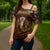 Native Skull Christmas Design Cross Shoulder Shirt Xmas Holiday Patterns - Wonder Print Shop