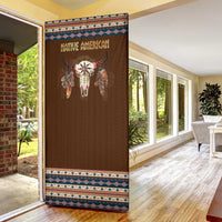 Native Skull Christmas Design Door Cover Xmas Holiday Patterns - Wonder Print Shop