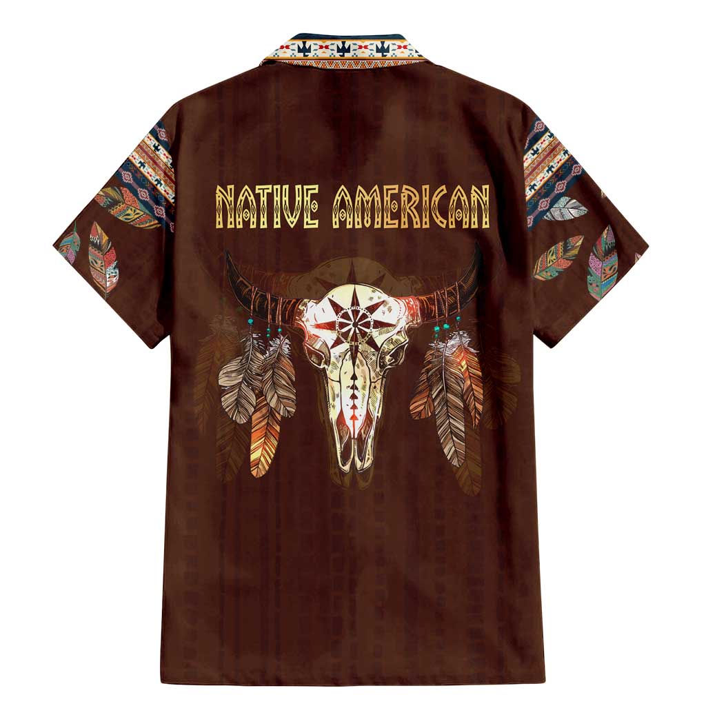 Native Skull Christmas Design Family Matching Mermaid Dress and Hawaiian Shirt Xmas Holiday Patterns - Wonder Print Shop