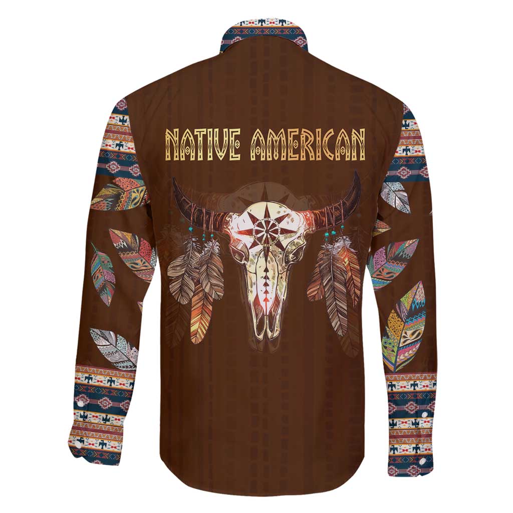 Native Skull Christmas Design Family Matching Tank Maxi Dress and Hawaiian Shirt Xmas Holiday Patterns - Wonder Print Shop