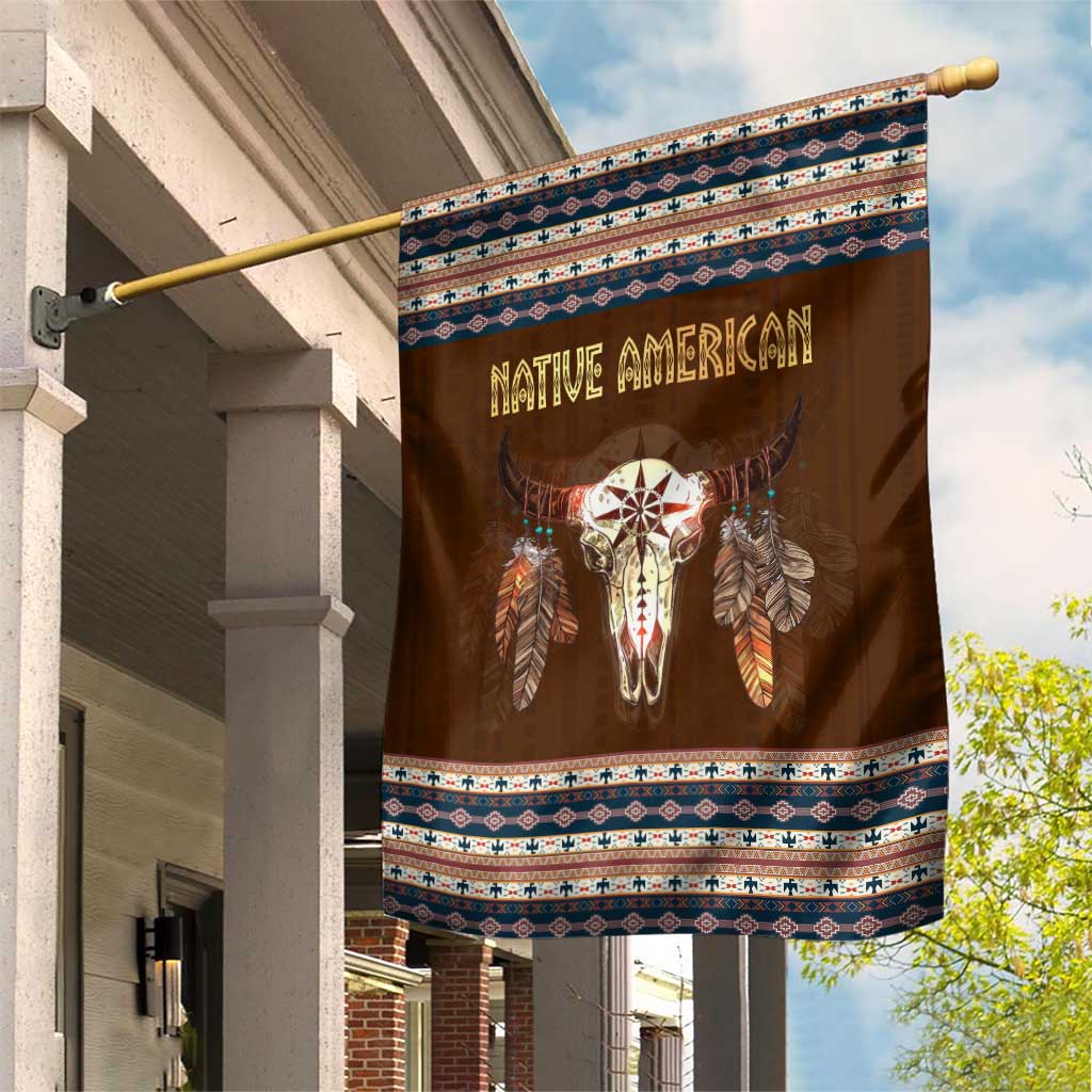 Native Skull Christmas Design Garden Flag Xmas Holiday Patterns - Wonder Print Shop