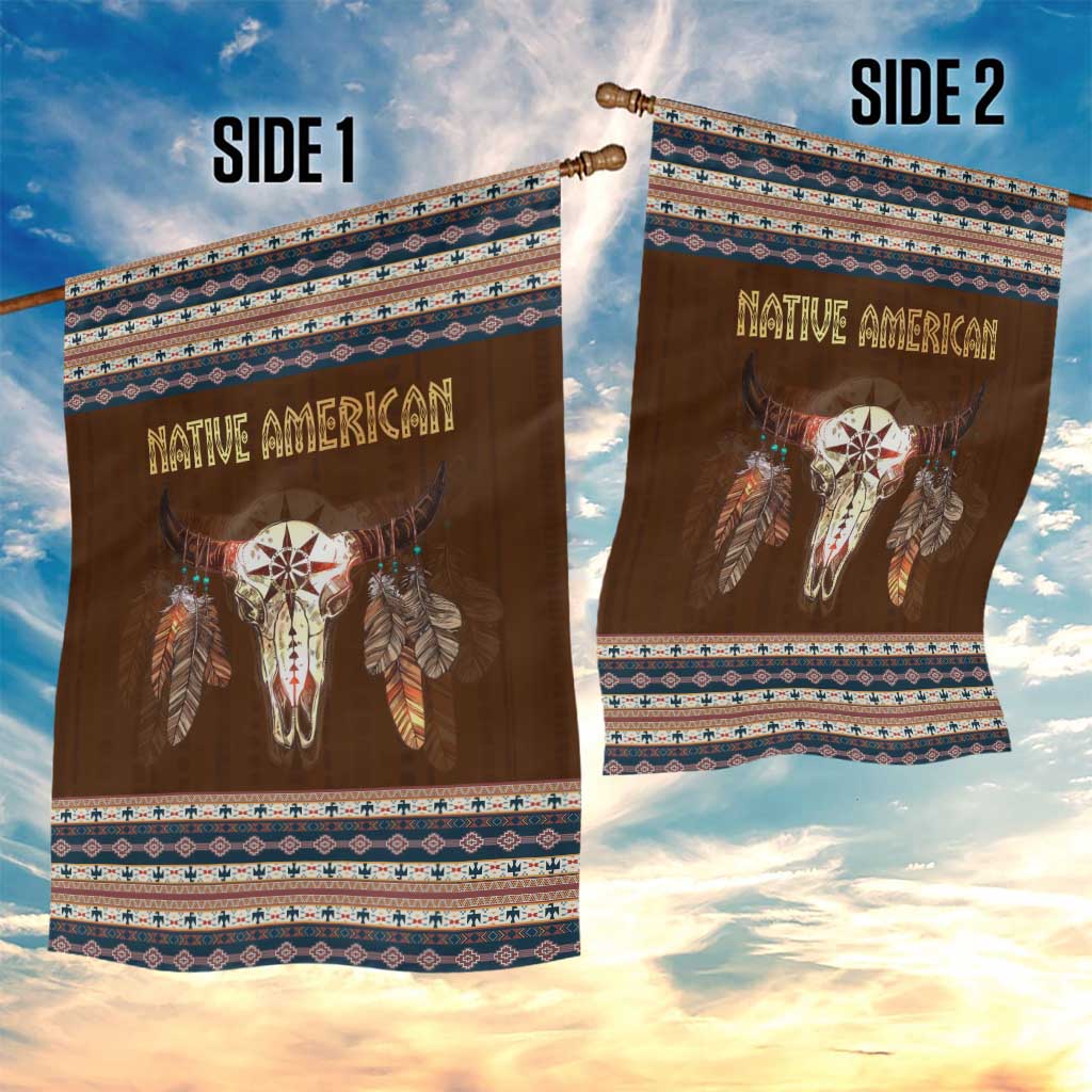 Native Skull Christmas Design Garden Flag Xmas Holiday Patterns - Wonder Print Shop