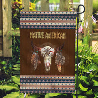 Native Skull Christmas Design Garden Flag Xmas Holiday Patterns - Wonder Print Shop