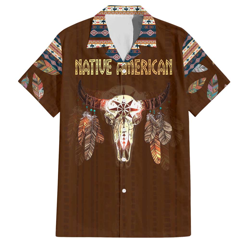 Native Skull Christmas Design Hawaiian Shirt Xmas Holiday Patterns - Wonder Print Shop