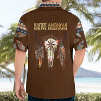 Native Skull Christmas Design Hawaiian Shirt Xmas Holiday Patterns - Wonder Print Shop