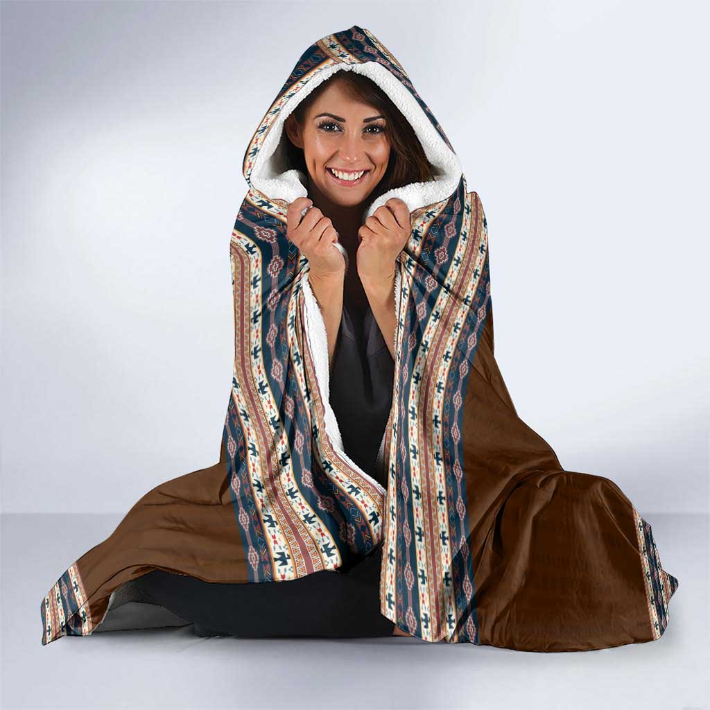 Native Skull Christmas Design Hooded Blanket Xmas Holiday Patterns - Wonder Print Shop