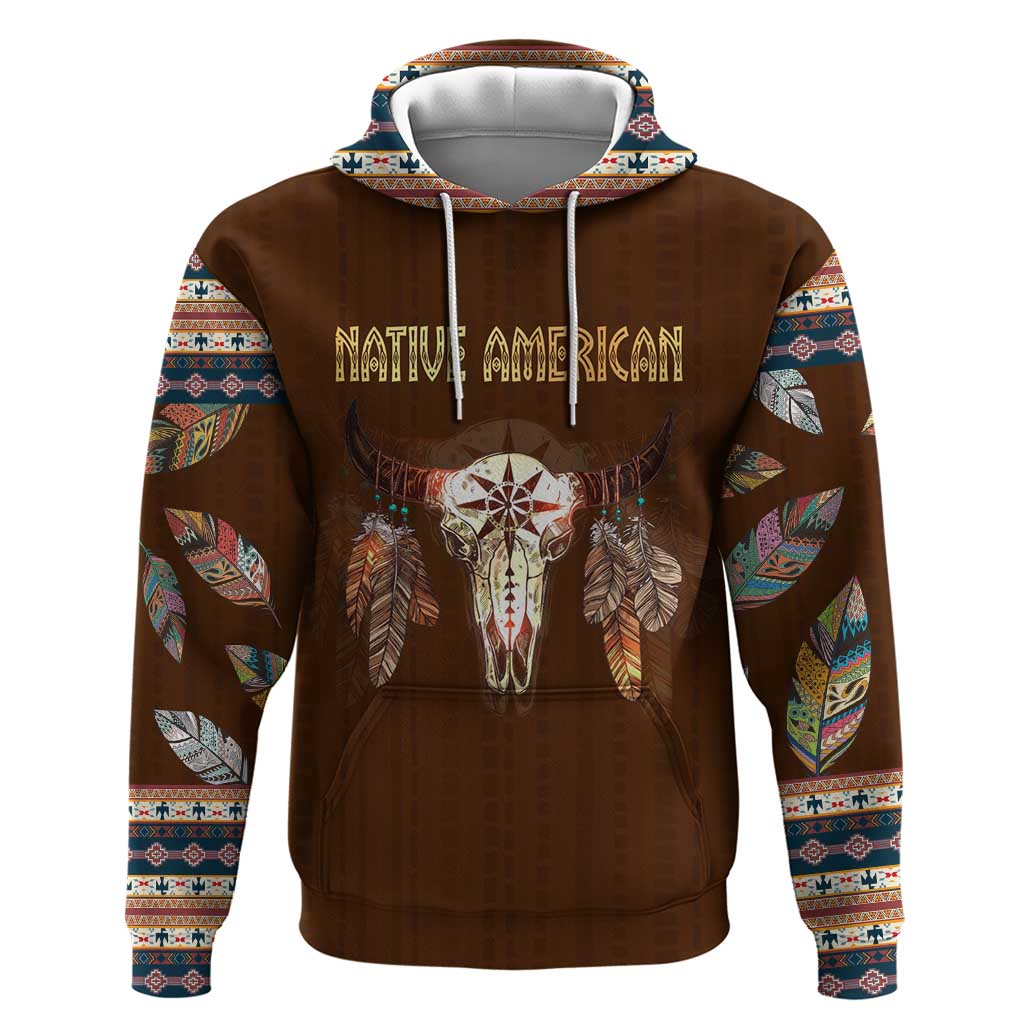 Native Skull Christmas Design Hoodie Xmas Holiday Patterns - Wonder Print Shop