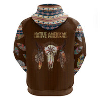 Native Skull Christmas Design Hoodie Xmas Holiday Patterns - Wonder Print Shop
