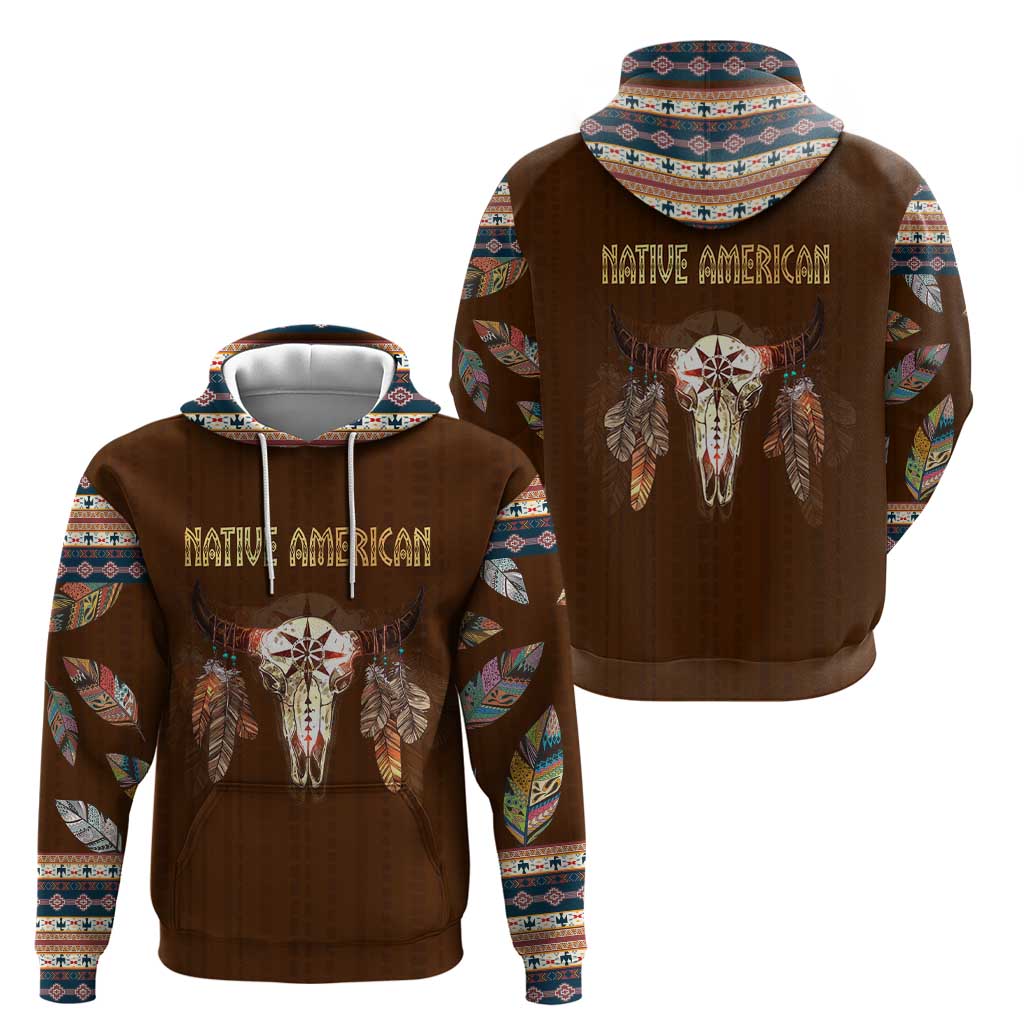 Native Skull Christmas Design Hoodie Xmas Holiday Patterns - Wonder Print Shop