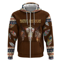 Native Skull Christmas Design Hoodie Xmas Holiday Patterns - Wonder Print Shop