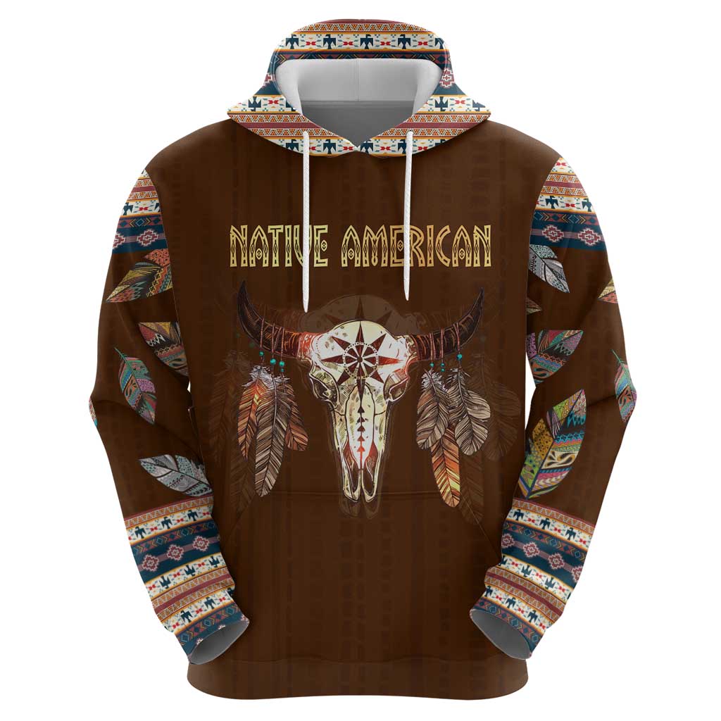 Native Skull Christmas Design Hoodie Xmas Holiday Patterns - Wonder Print Shop