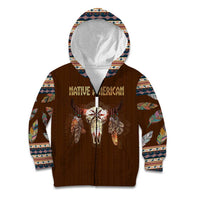 Native Skull Christmas Design Kid Hoodie Xmas Holiday Patterns - Wonder Print Shop