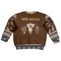 Native Skull Christmas Design Kid Ugly Christmas Sweater Xmas Holiday Patterns - Wonder Print Shop