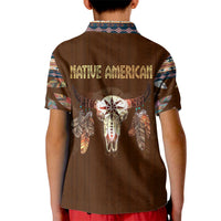Native Skull Christmas Design Kid Polo Shirt Xmas Holiday Patterns - Wonder Print Shop