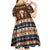 Native Skull Christmas Design Kid Short Sleeve Dress Xmas Holiday Patterns - Wonder Print Shop