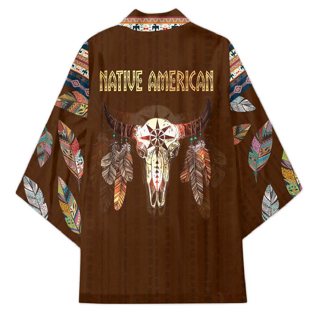 Native Skull Christmas Design Kimono Xmas Holiday Patterns - Wonder Print Shop