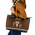Native Skull Christmas Design Leather Tote Bag Xmas Holiday Patterns - Wonder Print Shop