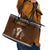 Native Skull Christmas Design Leather Tote Bag Xmas Holiday Patterns - Wonder Print Shop