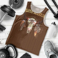 Native Skull Christmas Design Men Tank Top Xmas Holiday Patterns - Wonder Print Shop