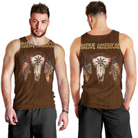 Native Skull Christmas Design Men Tank Top Xmas Holiday Patterns - Wonder Print Shop