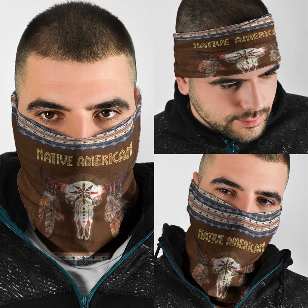 Native Skull Christmas Design Neck Gaiter Xmas Holiday Patterns - Wonder Print Shop