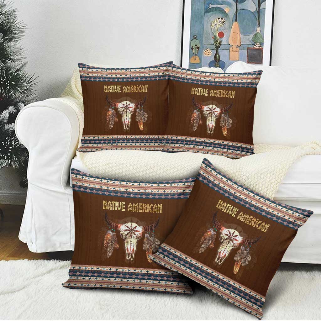 Native Skull Christmas Design Pillow Cover Xmas Holiday Patterns - Wonder Print Shop