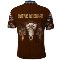 Native Skull Christmas Design Polo Shirt Xmas Holiday Patterns - Wonder Print Shop