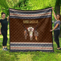Native Skull Christmas Design Quilt Xmas Holiday Patterns - Wonder Print Shop