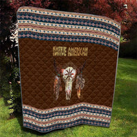 Native Skull Christmas Design Quilt Xmas Holiday Patterns - Wonder Print Shop