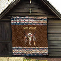 Native Skull Christmas Design Quilt Xmas Holiday Patterns - Wonder Print Shop