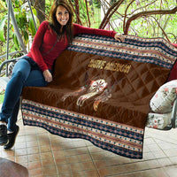 Native Skull Christmas Design Quilt Xmas Holiday Patterns - Wonder Print Shop