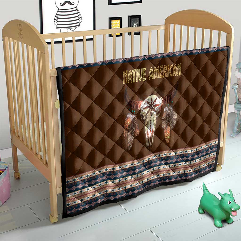 Native Skull Christmas Design Quilt Xmas Holiday Patterns - Wonder Print Shop